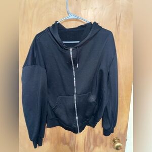Black zip up; size medium